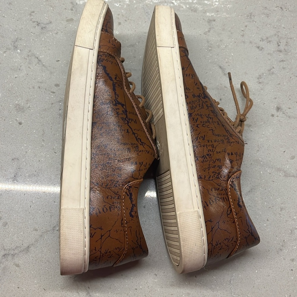 Patricia Nash Uma map pattern leather sneakers - Picture 7 of 10